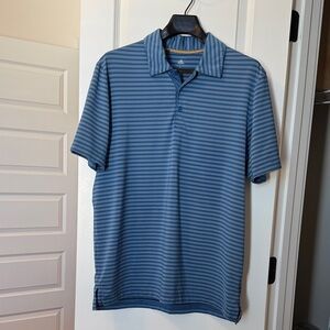 Adidas Men's Polo Shirt in Blue Stripes